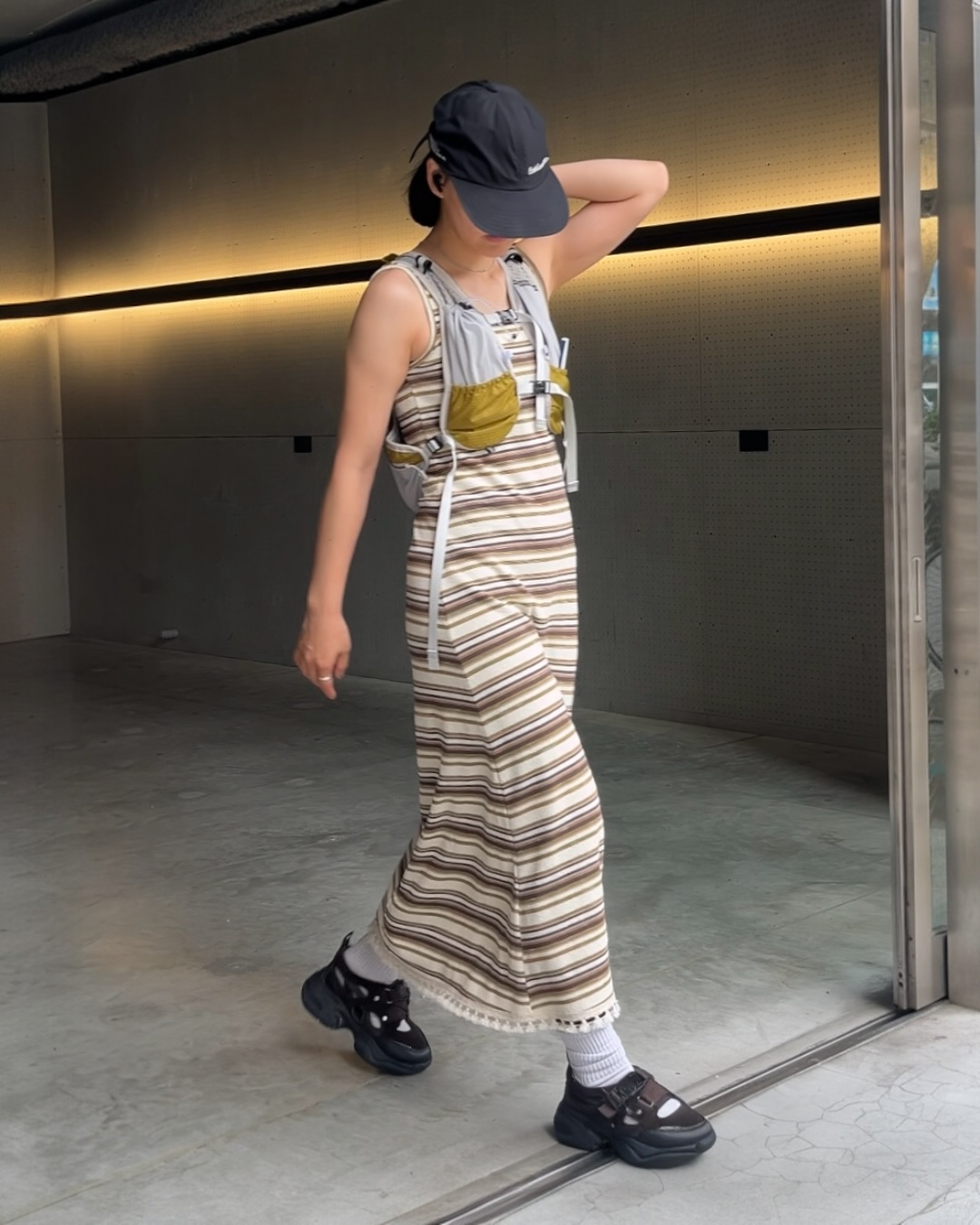 [7/31new]Border Fringe Onepiece