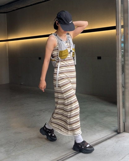 [7/31new]Border Fringe Onepiece