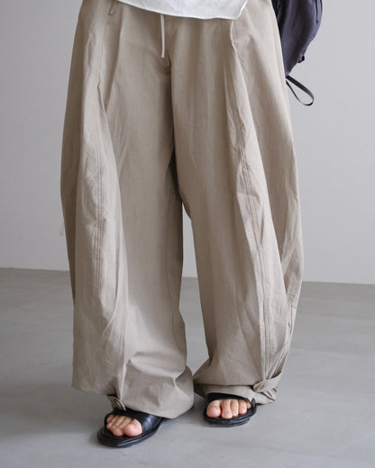 [7/9new]front volume balloon pants khaki