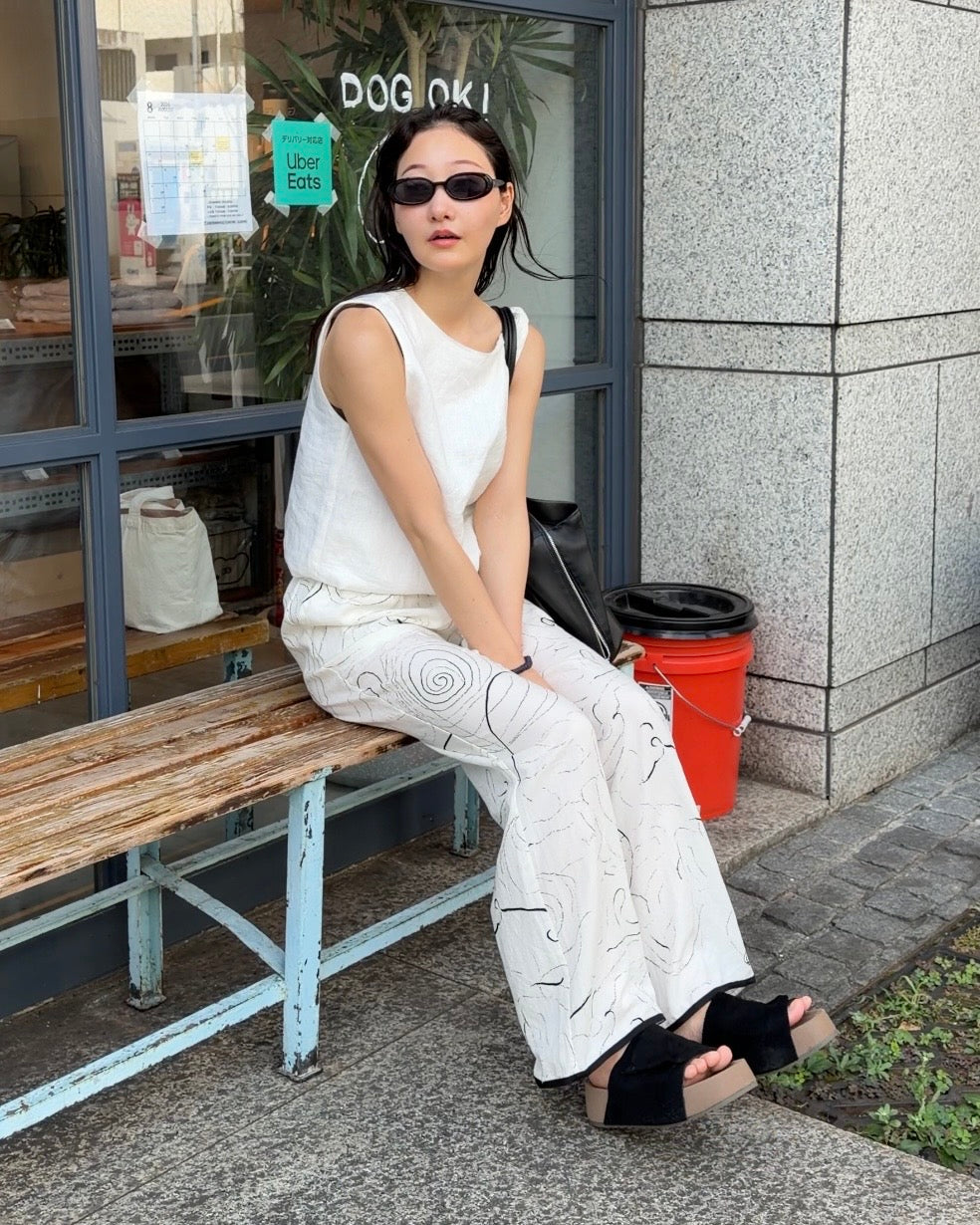 [8/13new]Sketch linen pants