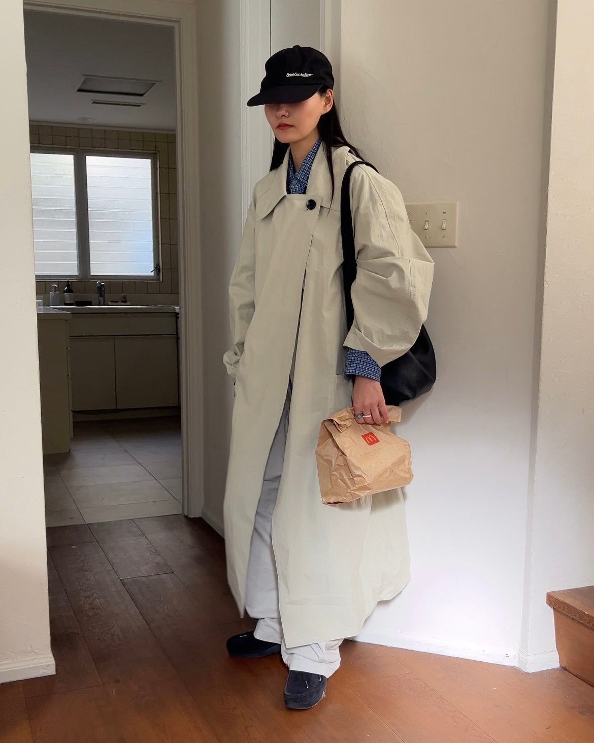 [12/4new]Cotton Canvas Coat ivory