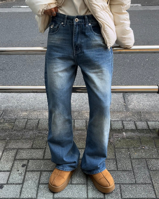 wide straight denim