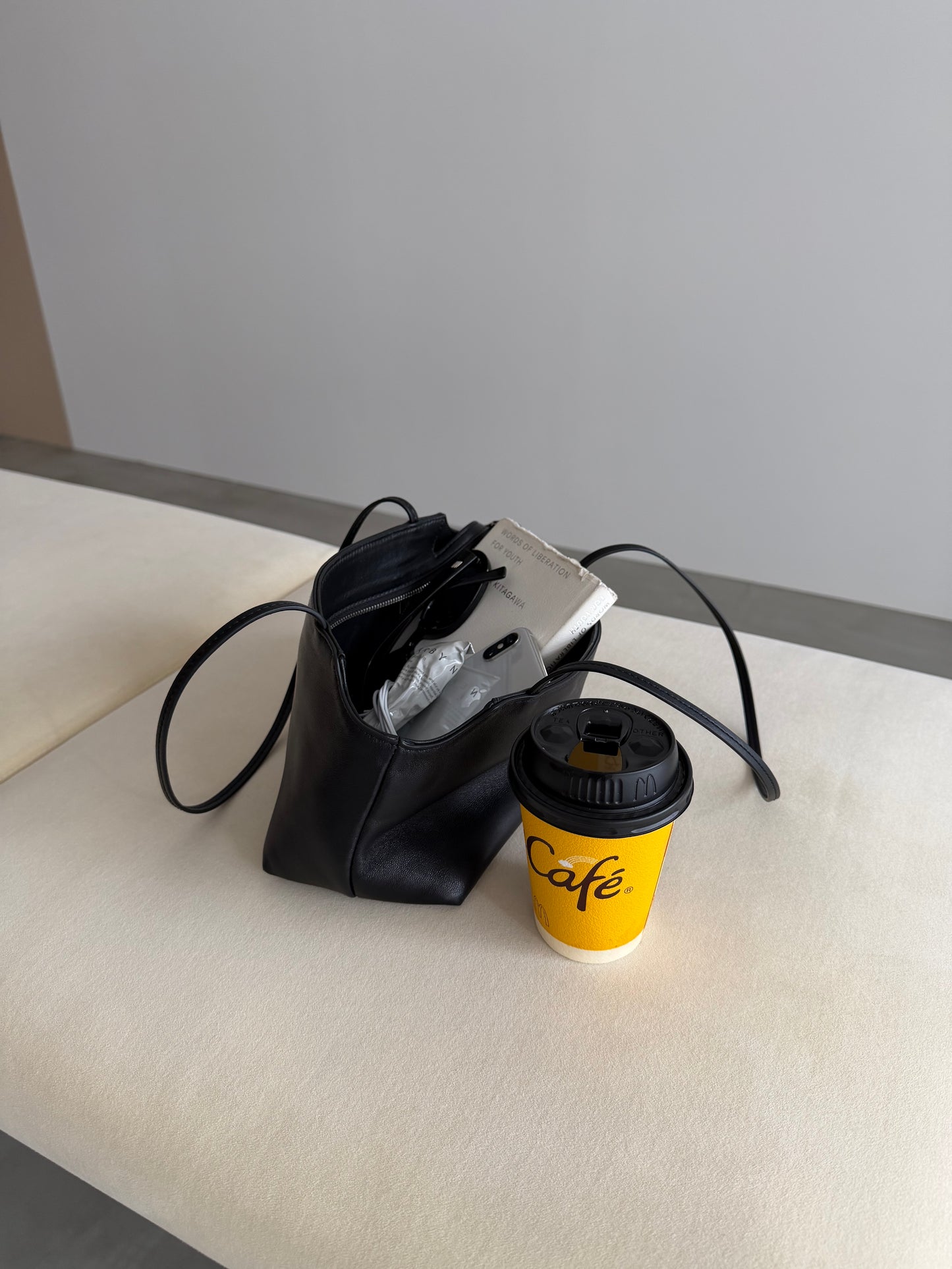 [7/23new]Smooth mini Boston Bag black