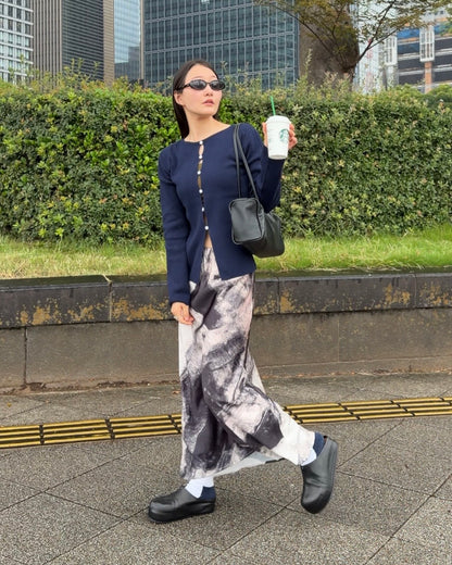 [9/24new] ink wash skirt BK 10月初旬〜中旬入荷