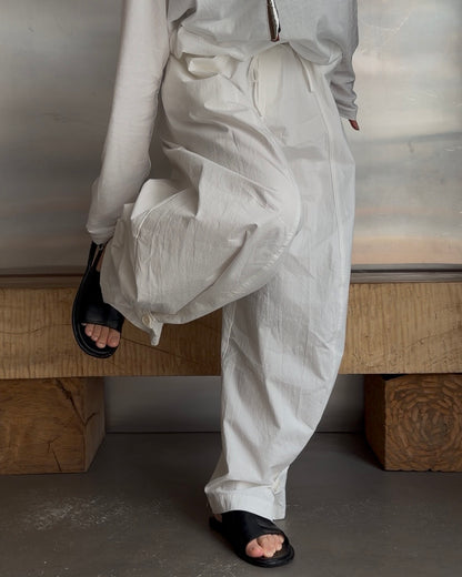 [7/9new]front volume balloon pants  white