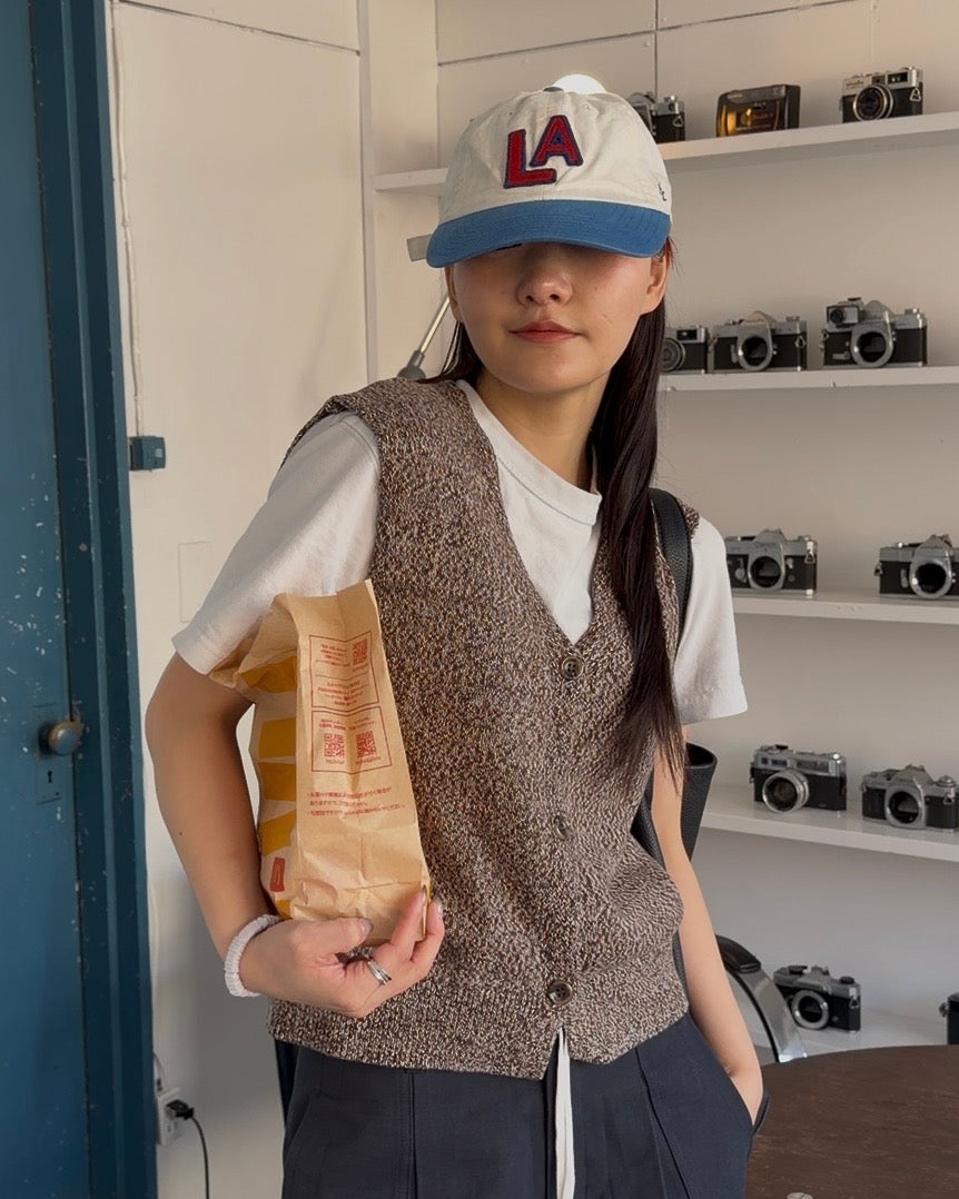 ［3/19new］Cotton Easy Layer Vest brown