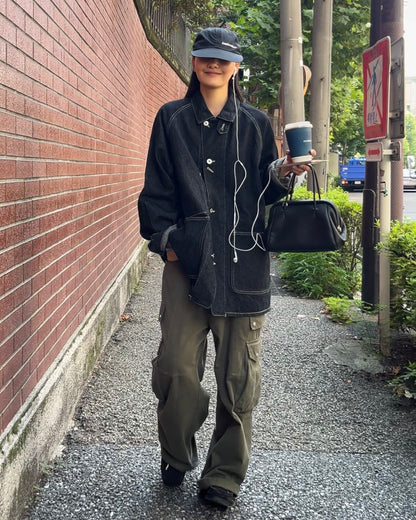 Denim Work Coverall Jacket