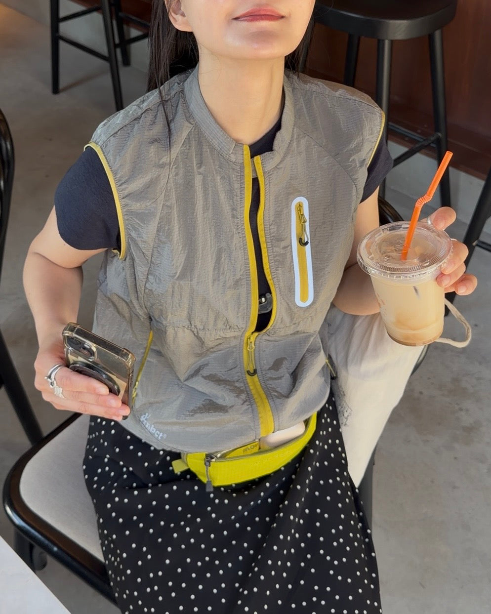 [6/18 new]Tech Light Zip Vest gray