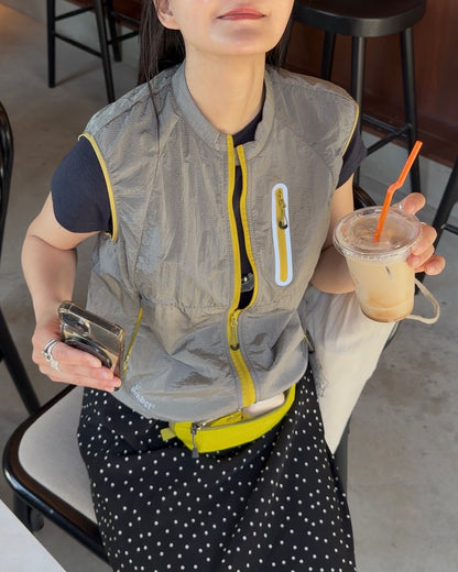 [6/18 new]Tech Light Zip Vest gray