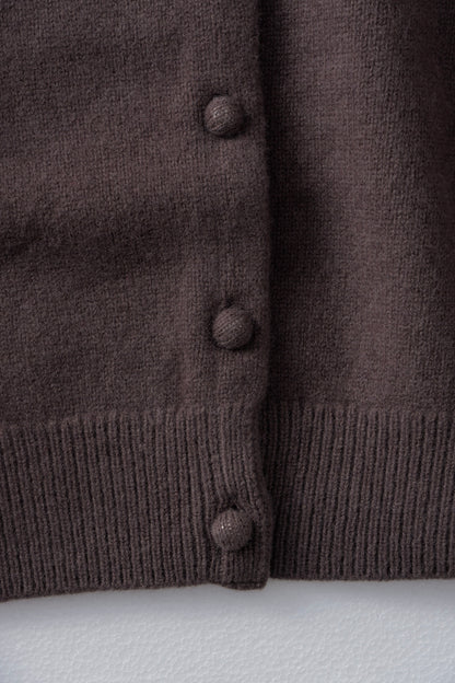[10/8new]volume neck knit cardigan BR 11月上旬～中旬入荷分