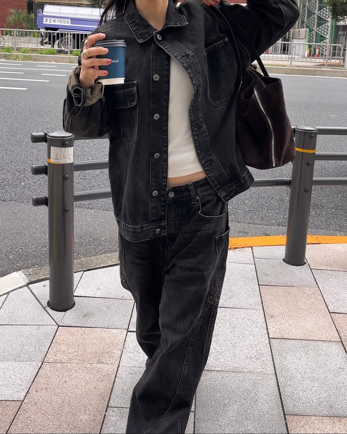 [10/30 new]Washed Denim set  black 11月下旬〜12月上旬入荷分