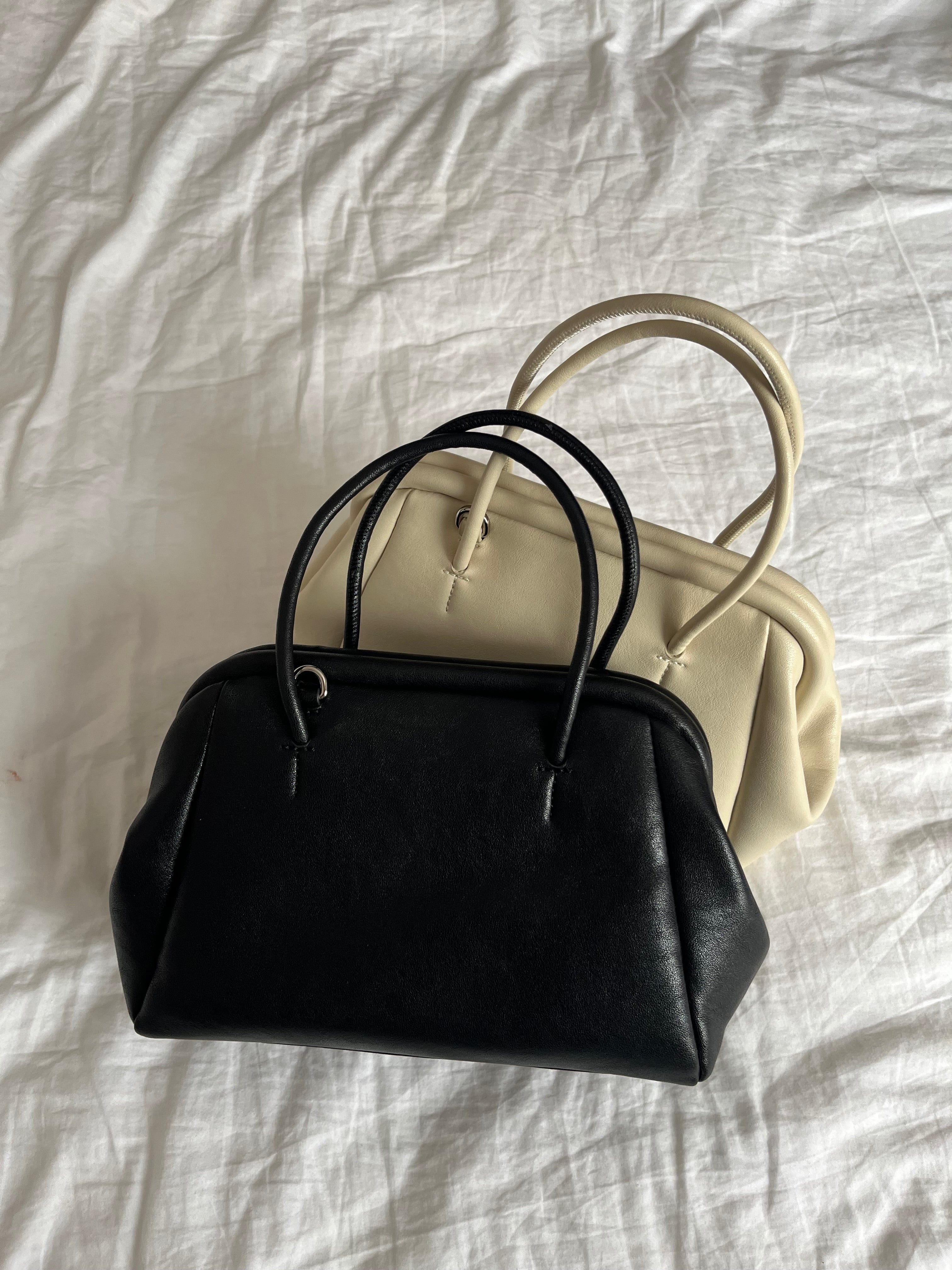 9/21restock][予約]minimal Leather 2way Bag black 10月初旬
