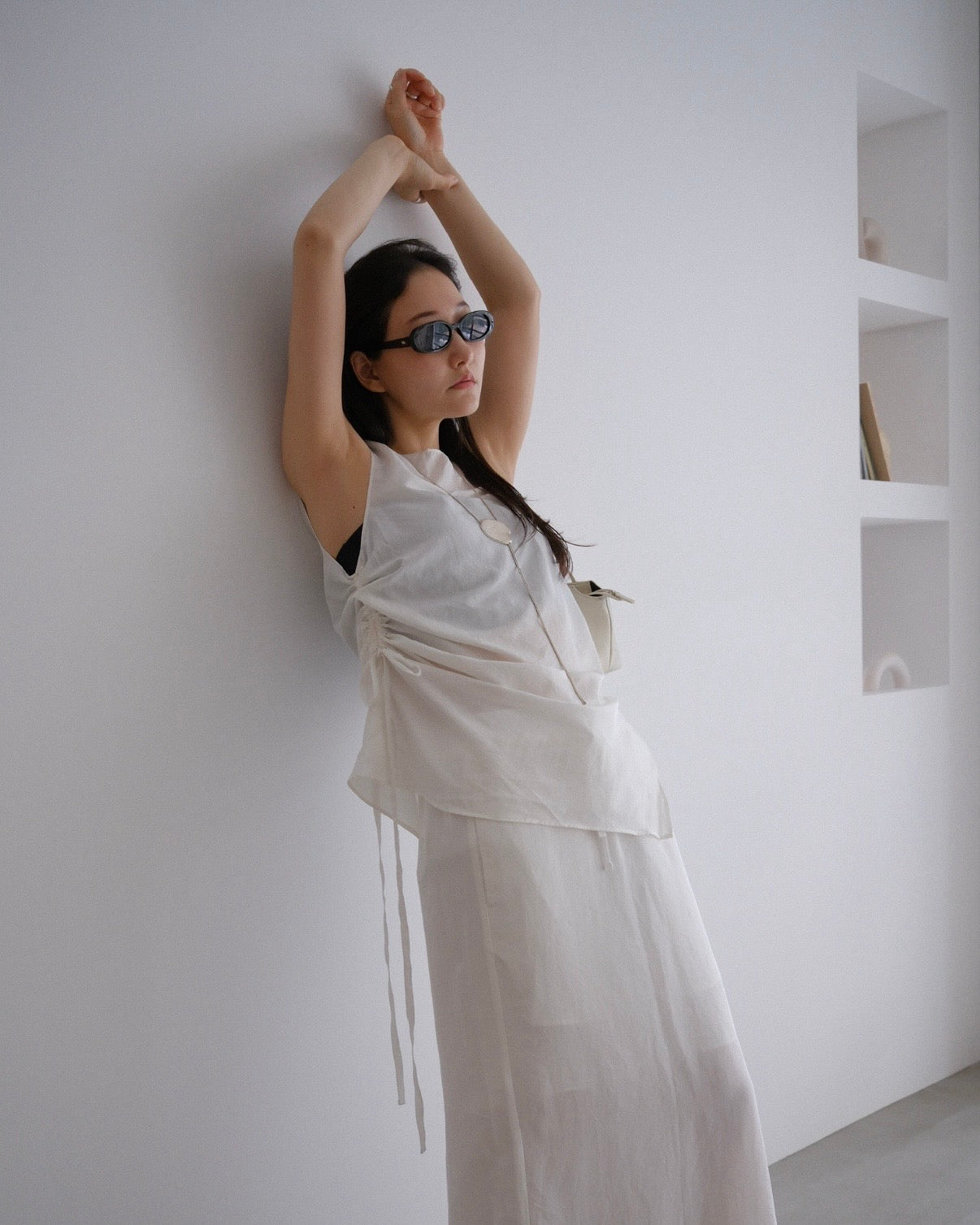 [/8/27new]Silk Sleeveless  onepiece
