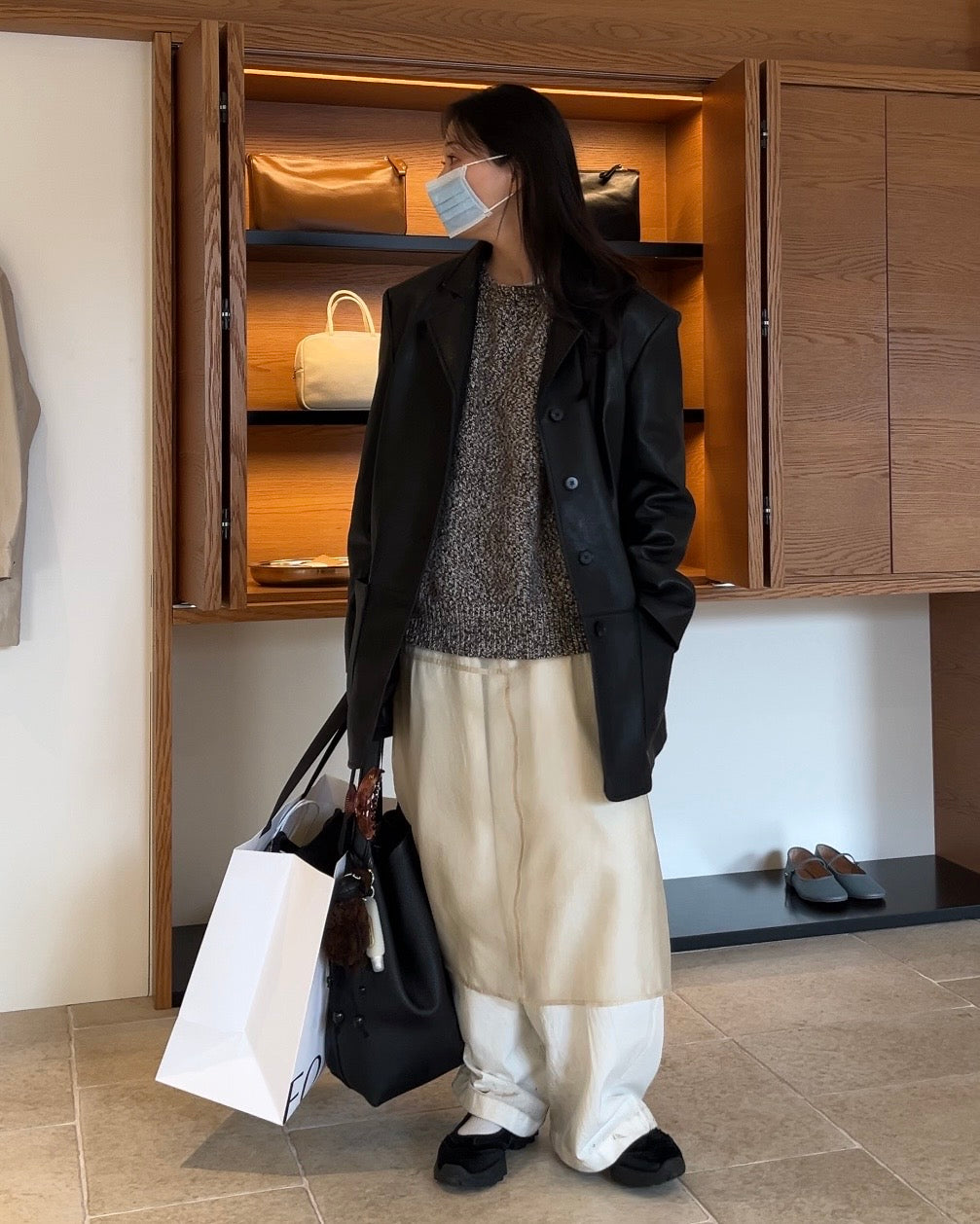 [2/12new]Soft Leather Mary Jane Shoes