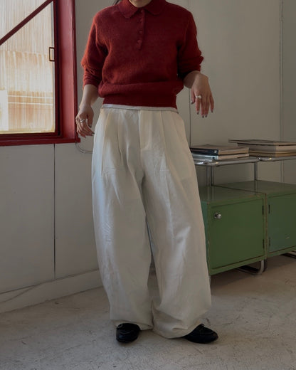 [2/12new] Cotton Wide Balance Pants