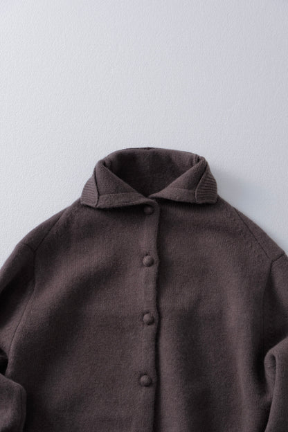 [10/8new]volume neck knit cardigan BR 11月上旬～中旬入荷分