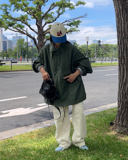 Curve Leather 2way handle bag