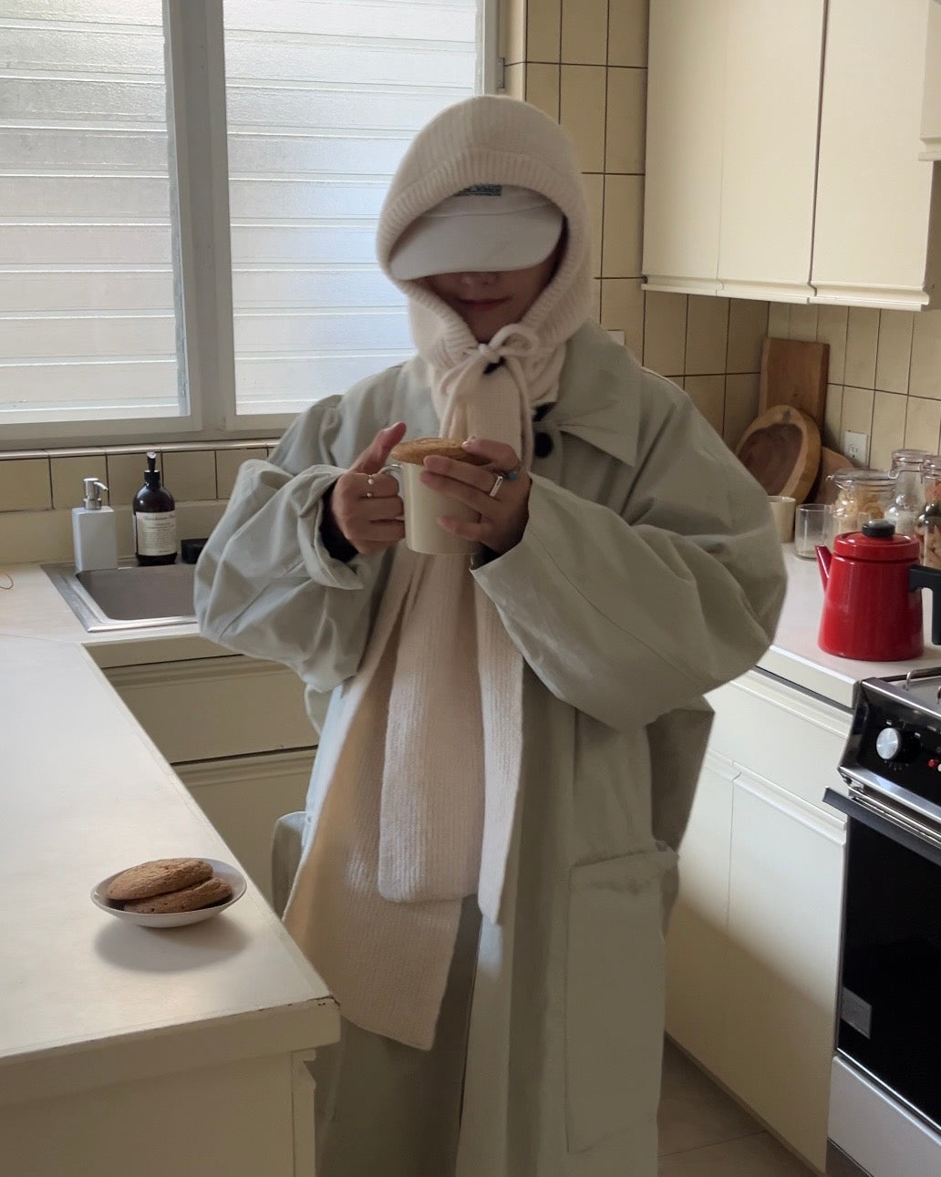 Pure Wool Balaclava Ivory