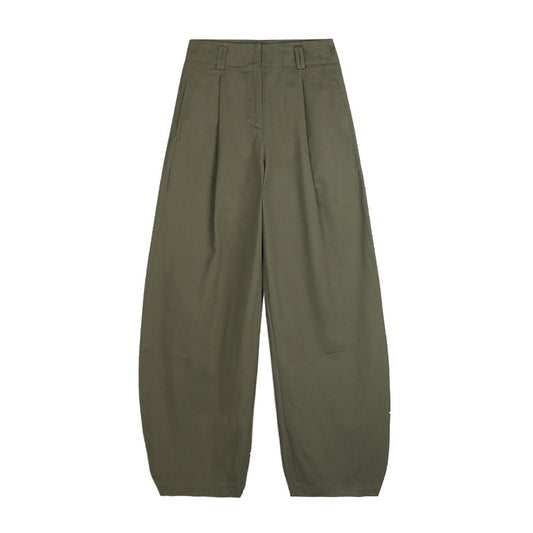 high rise wide chino pants