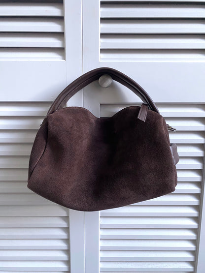 Soft Leather Mini Boston Brown
