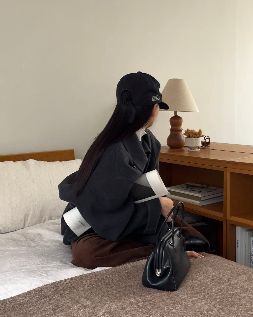 [11/27new] Drape Wool P-Coat gray 12月下旬～1月初旬入荷