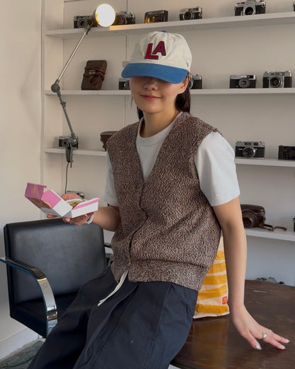 ［3/19new］Cotton Easy Layer Vest brown