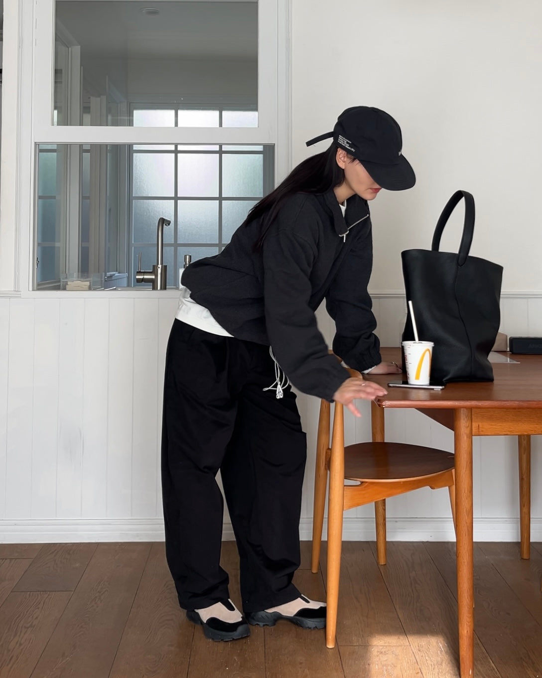 [12/18 new] Warmth Wide Cotton Pants Black