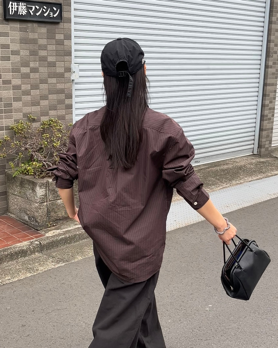 [11/20new]Buckle Straight Cotton Pants black