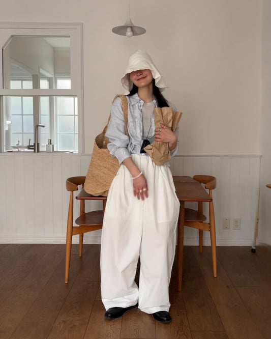 [4/16 new]Easy Form Pants  white 5月初旬入荷分