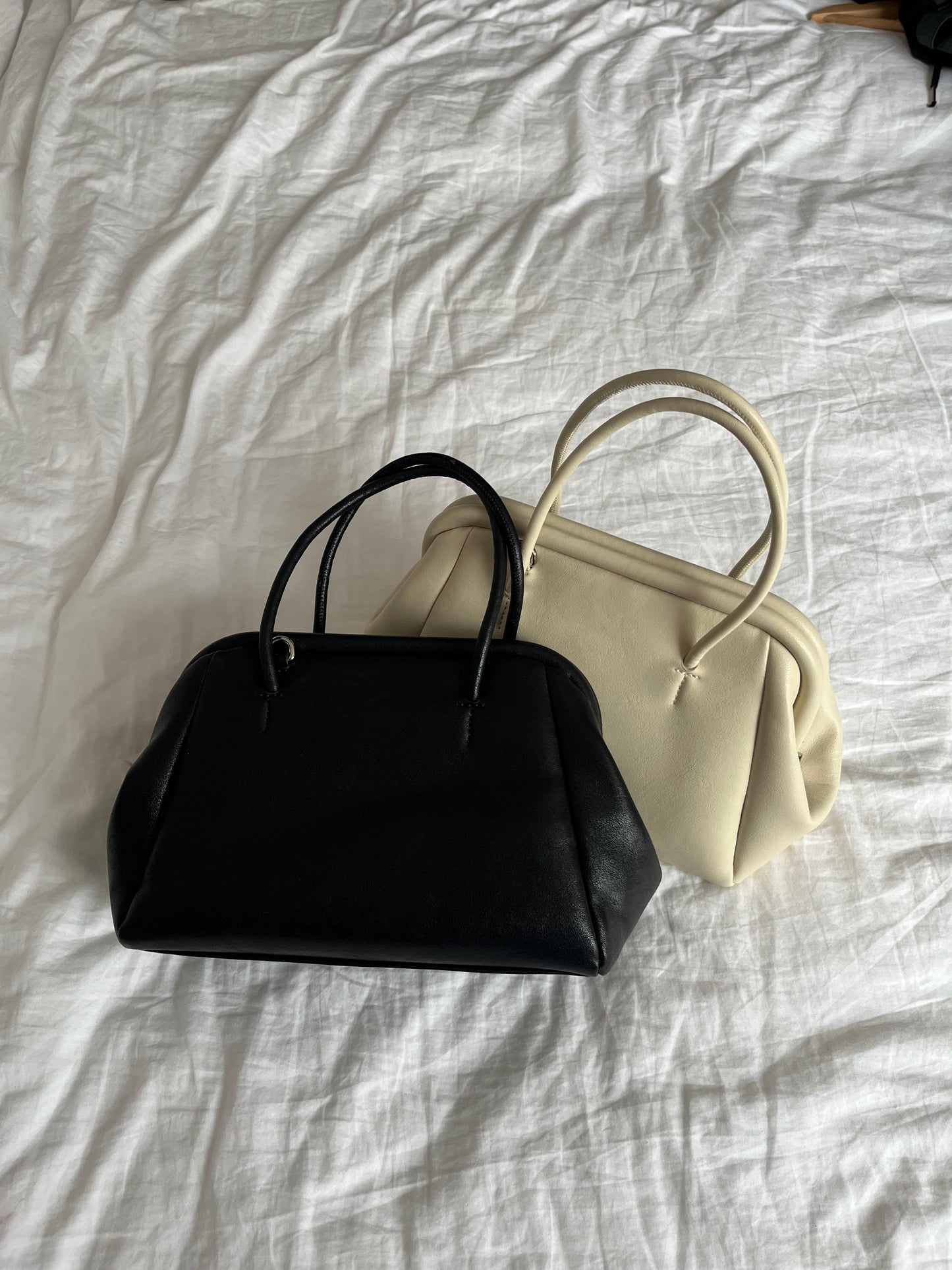 [9/14restock][予約]minimal Leather 2way Bag ivory 9月下旬～10月初旬入荷