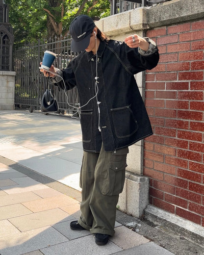 Denim Work Coverall Jacket