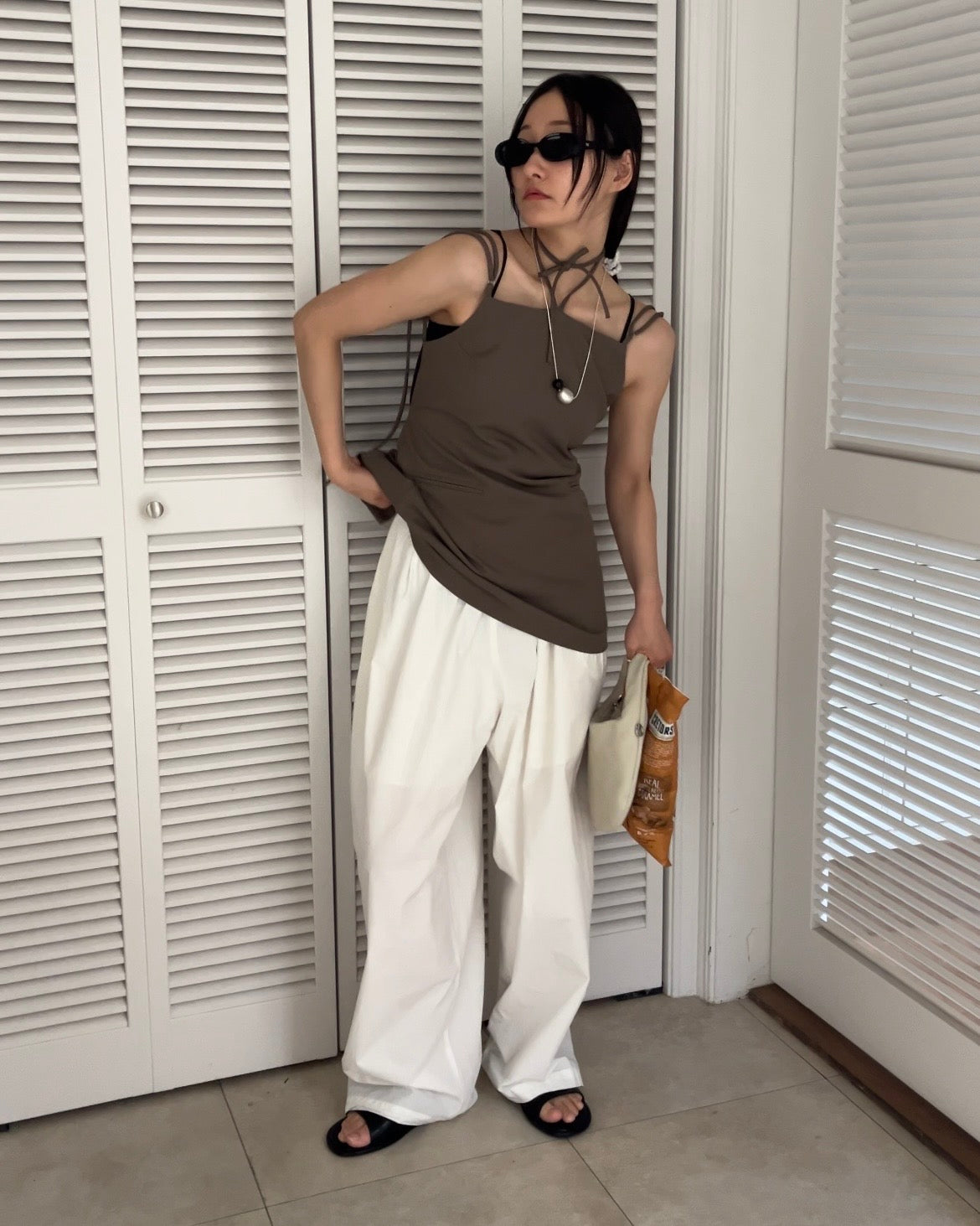 [4/16 new]Easy Form Pants  white 5月初旬入荷分