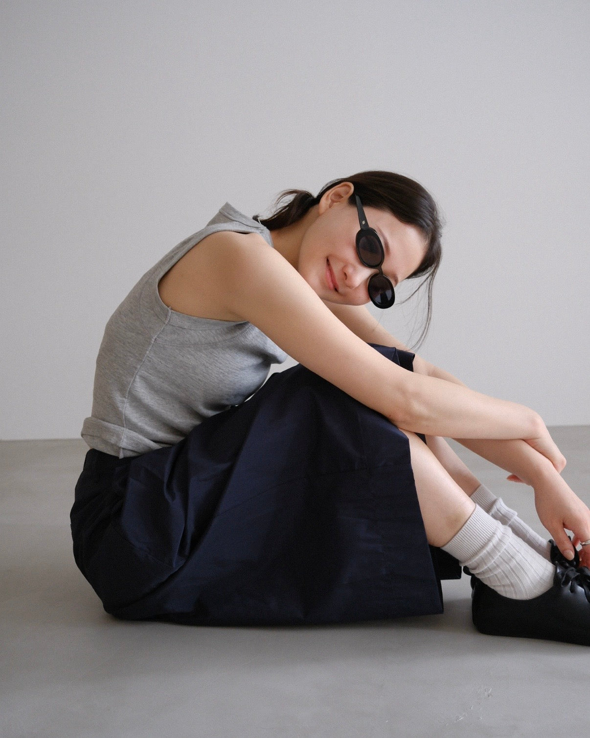 [7/16new]fat Tank Top gray