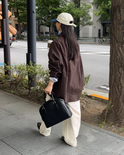 Boston Leather Dome Bag