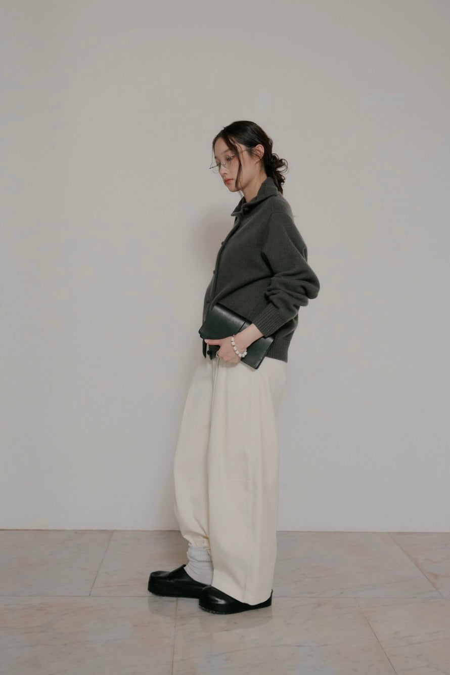 [10/8new]volume neck knit cardigan BR 11月上旬～中旬入荷分