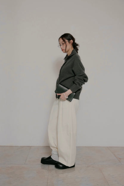 [10/8new]volume neck knit cardigan BR 11月上旬～中旬入荷分