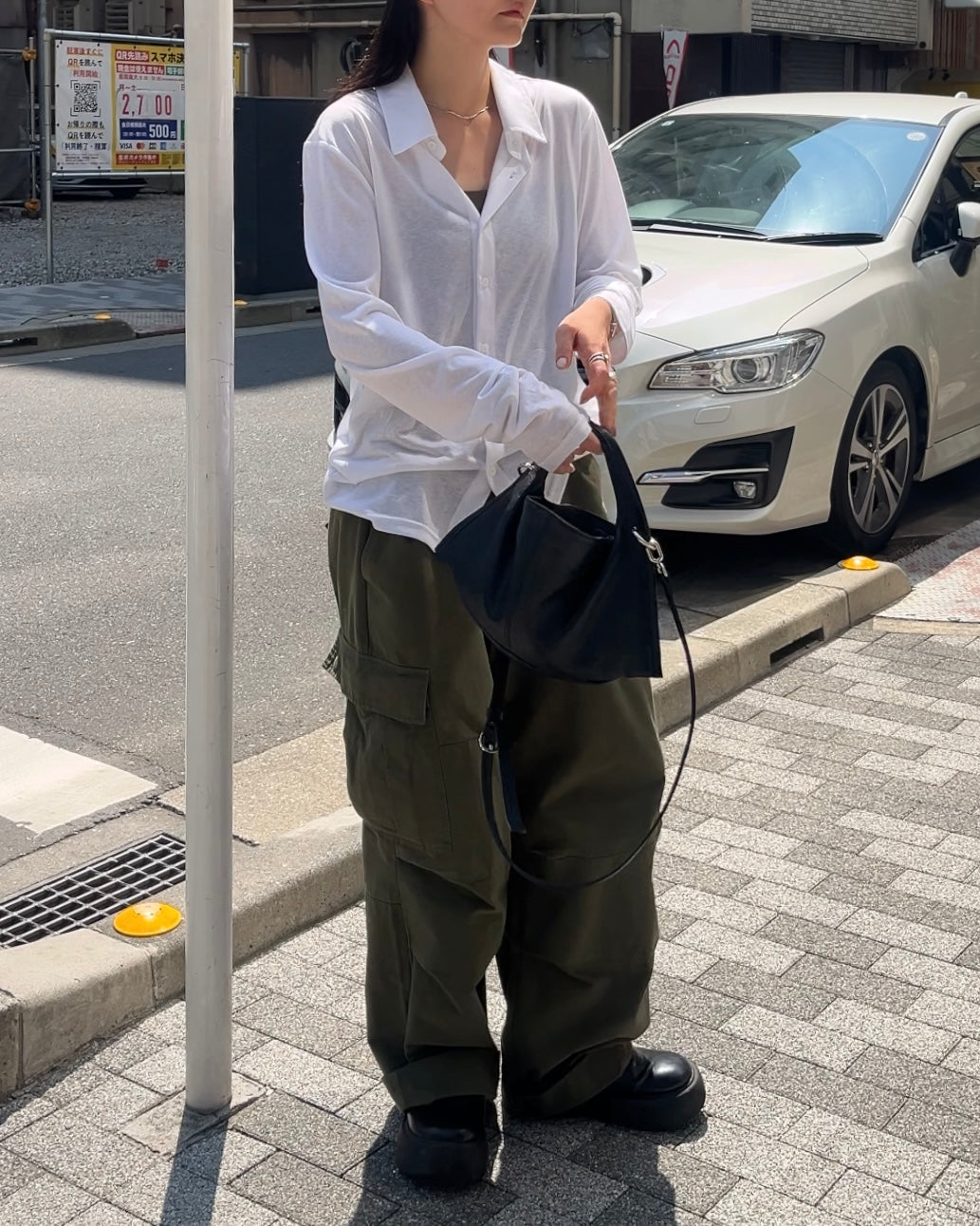 [9/4new]Airy Light Shirt white