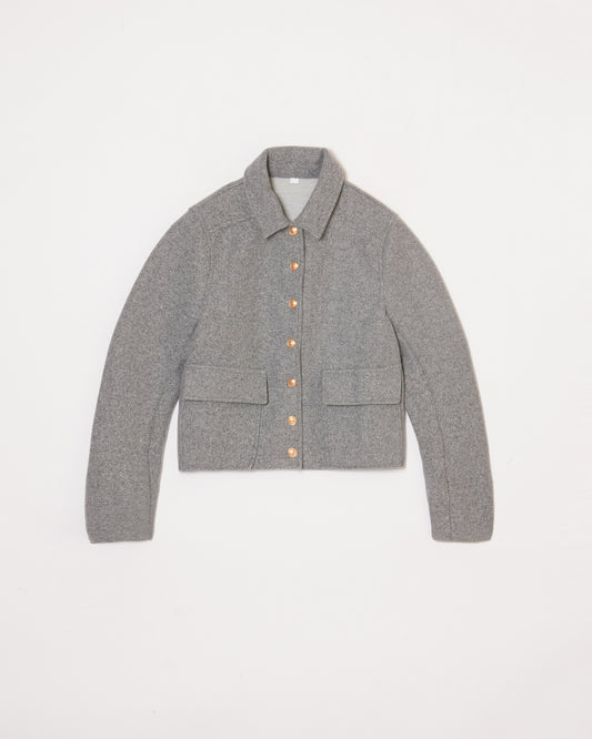 long sleeve box jacket gray