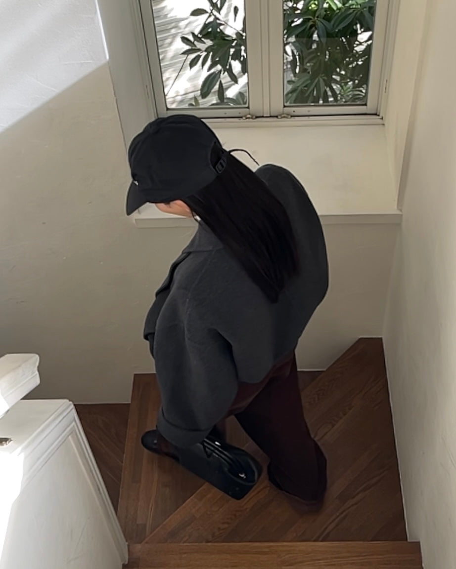 [11/27new] Drape Wool P-Coat gray 12月下旬～1月初旬入荷