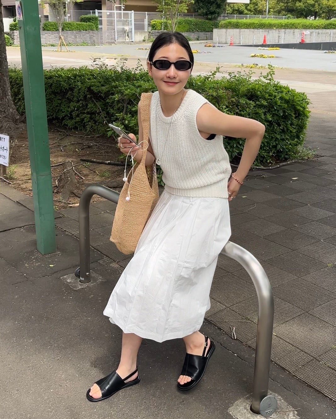 [5/7new]Cotton Full Line Pleated Skirt