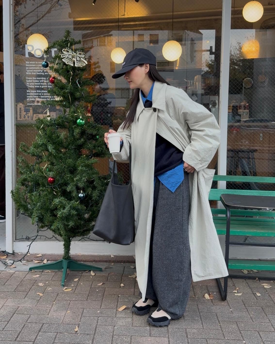 [12/4new]Cotton Canvas Coat ivory