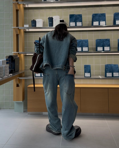 [10/30 new]Washed Denim set  blue 11月下旬〜12月上旬入荷分
