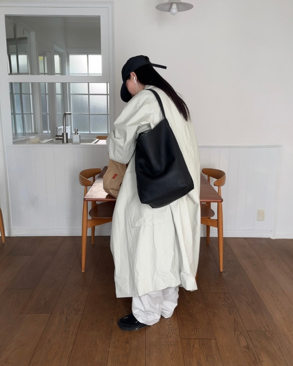 [12/4new]Cotton Canvas Coat ivory
