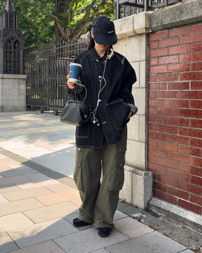 Denim Work Coverall Jacket