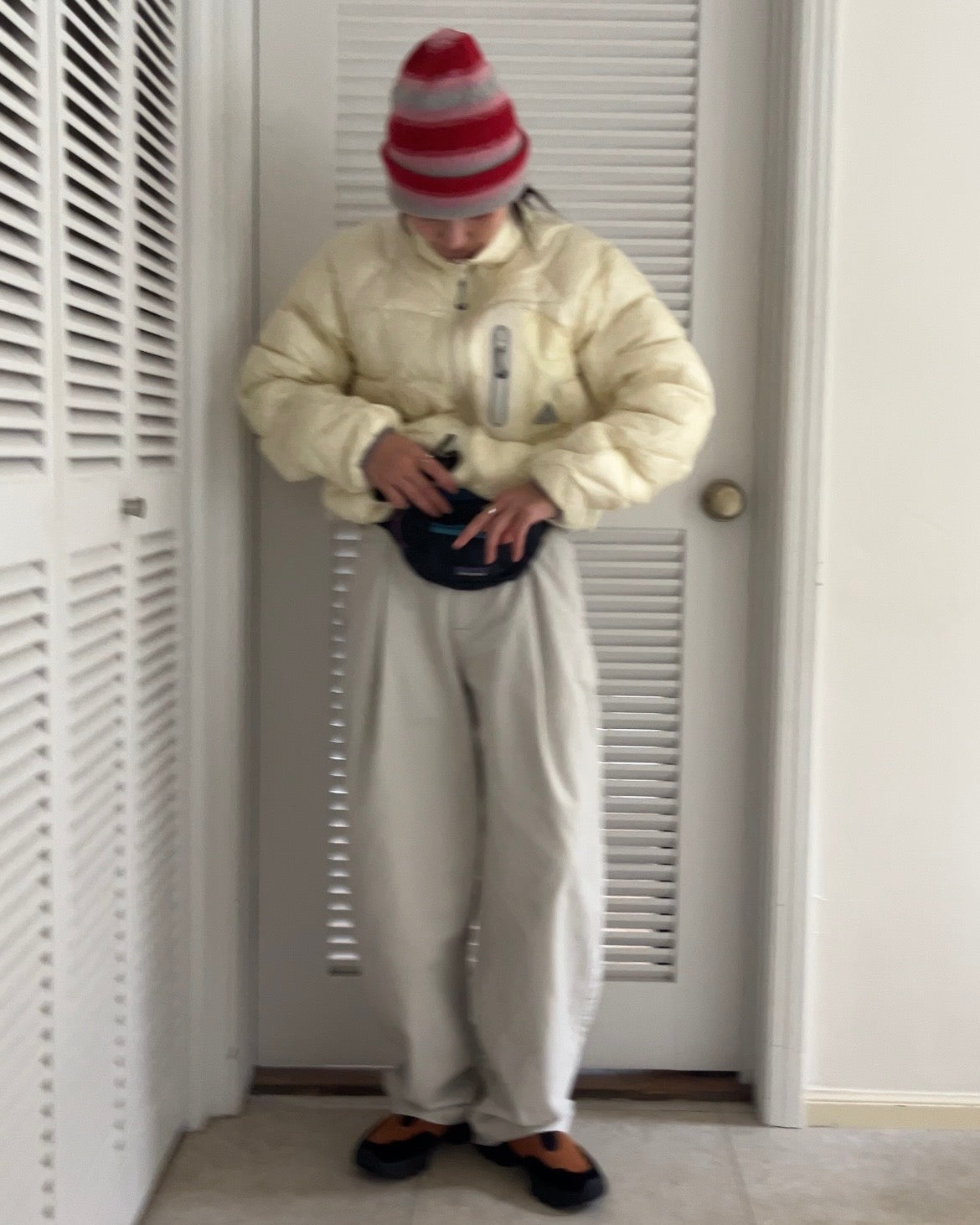 [12/18 new] Warmth Wide Cotton Pants Ivory