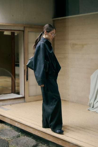 button drape jacket