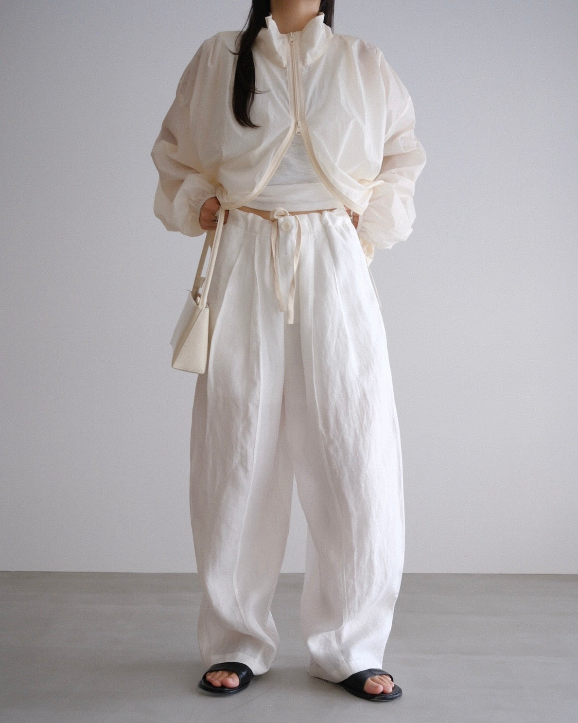 [7/30new]easy linen wide pants white