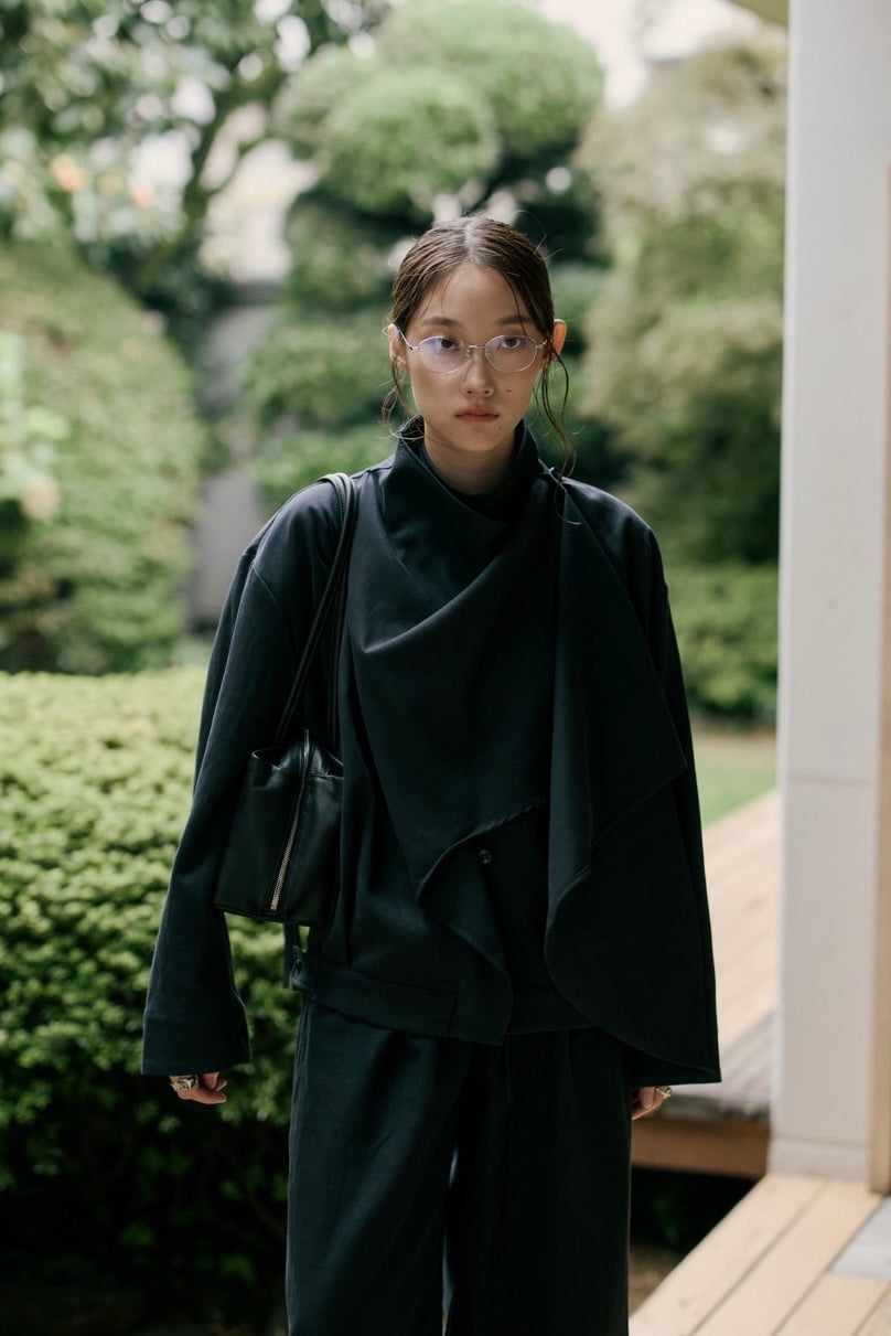 button drape jacket