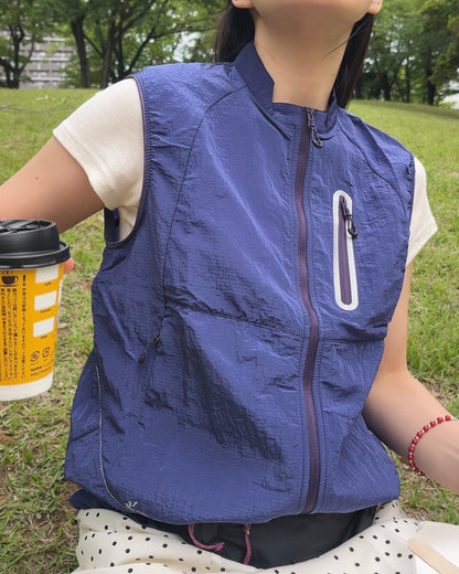 [6/18new]Tech Light Zip Vest navy