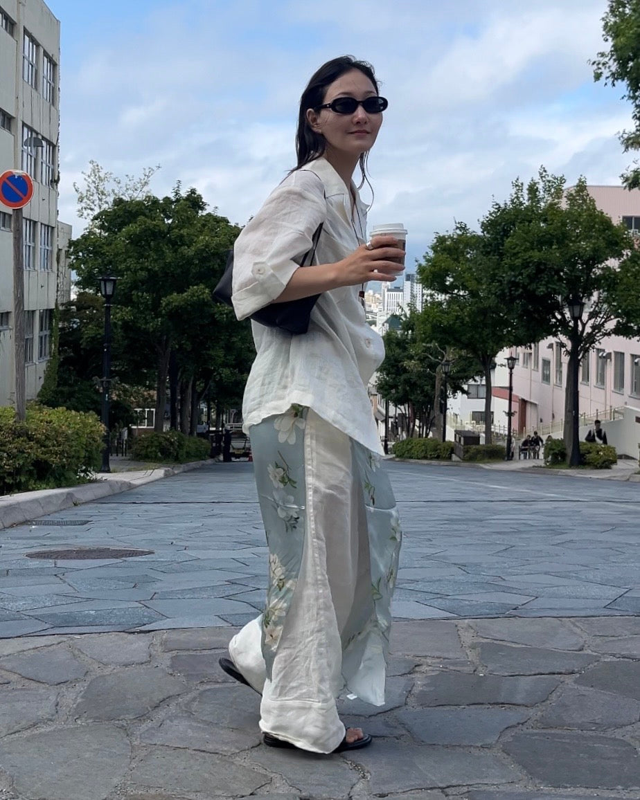 [6/25new]Linen Open Collar setup